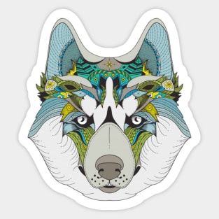 Abstract husky Sticker